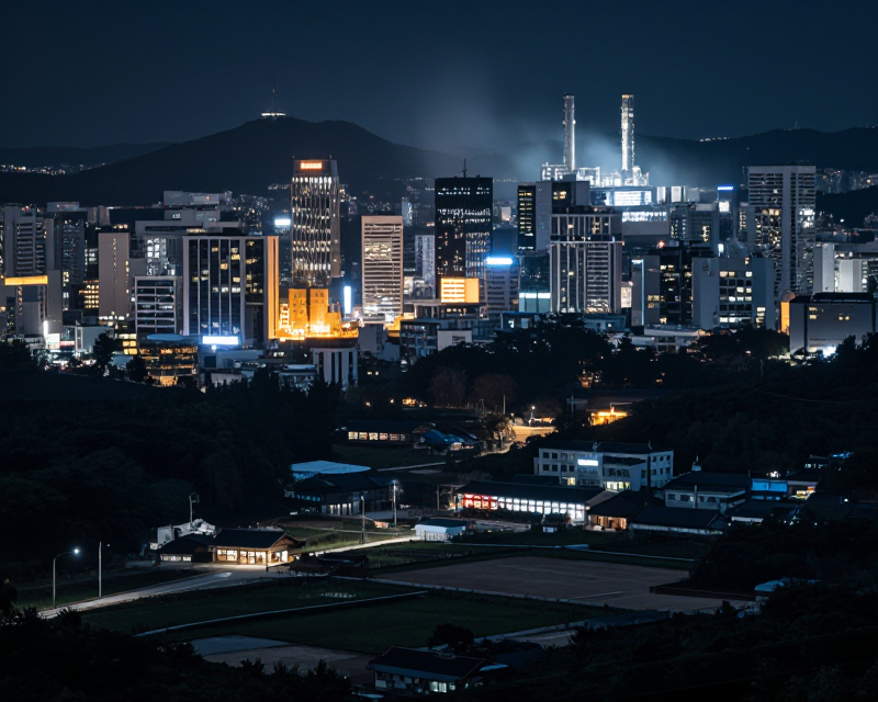 Contrast between Seoul and Rural Korea