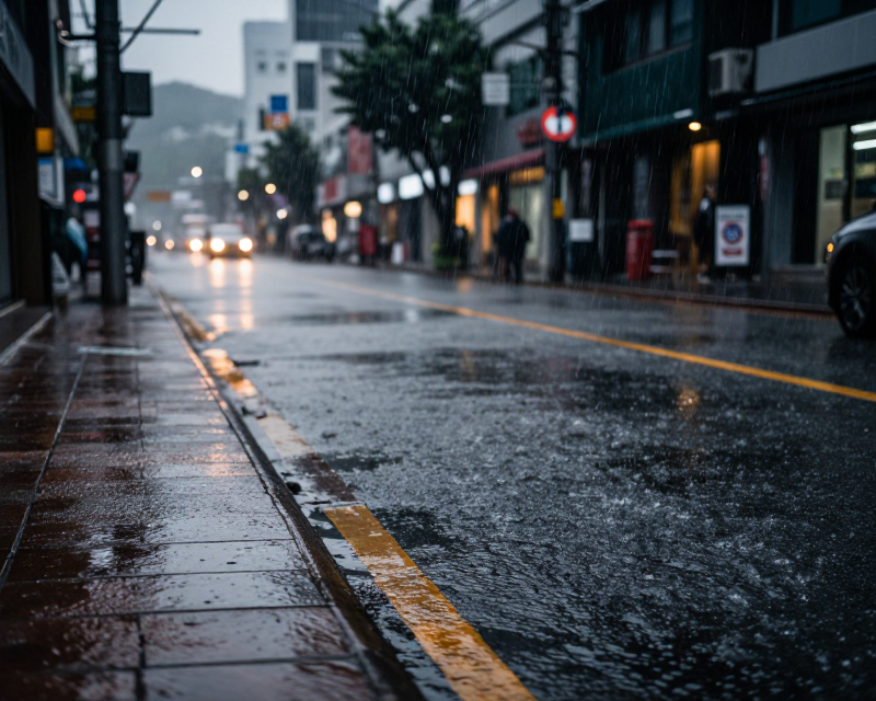 Heavy Monsoon Rain in South Korea