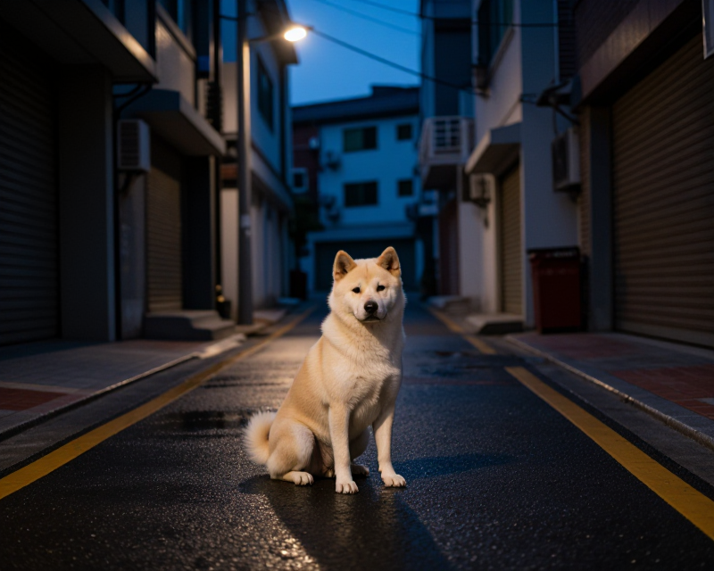 Cinematic Korean Urban Pet Context