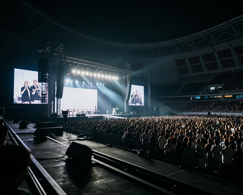 Dramatic K-pop Concert Stage