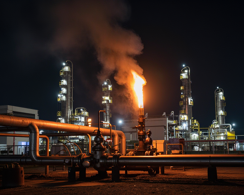 Industrial Oil Refinery Tension