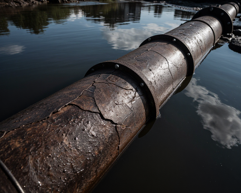 Polluted River Scene