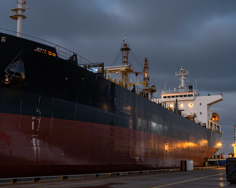 Massive Oil Tanker in Korean Shipyard