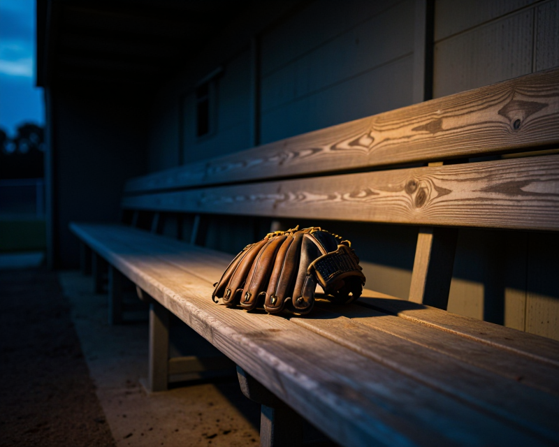 Empty Baseball Dugout